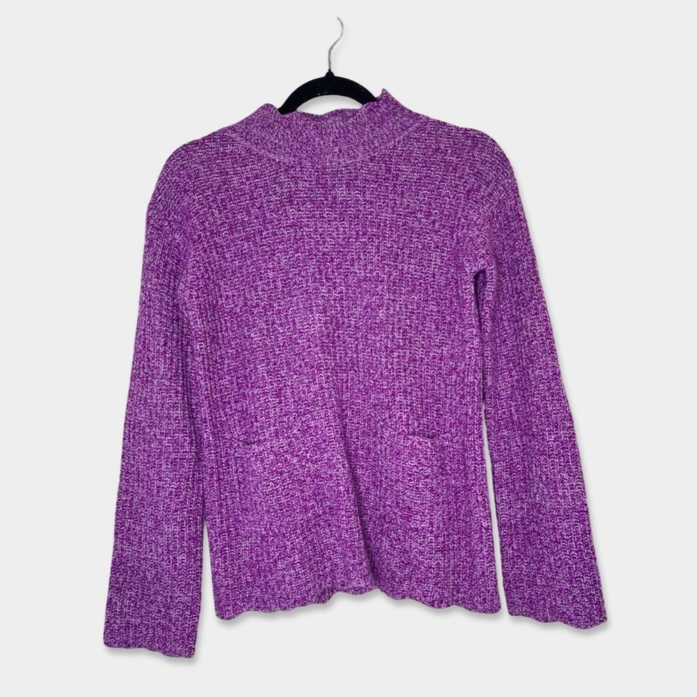&Isla Sweater Size Small Purple Color Wool Cashmere Front pockets GUC